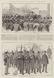 De rellen in Londen op zondag 13 november, verdediging van Trafalgar-Square